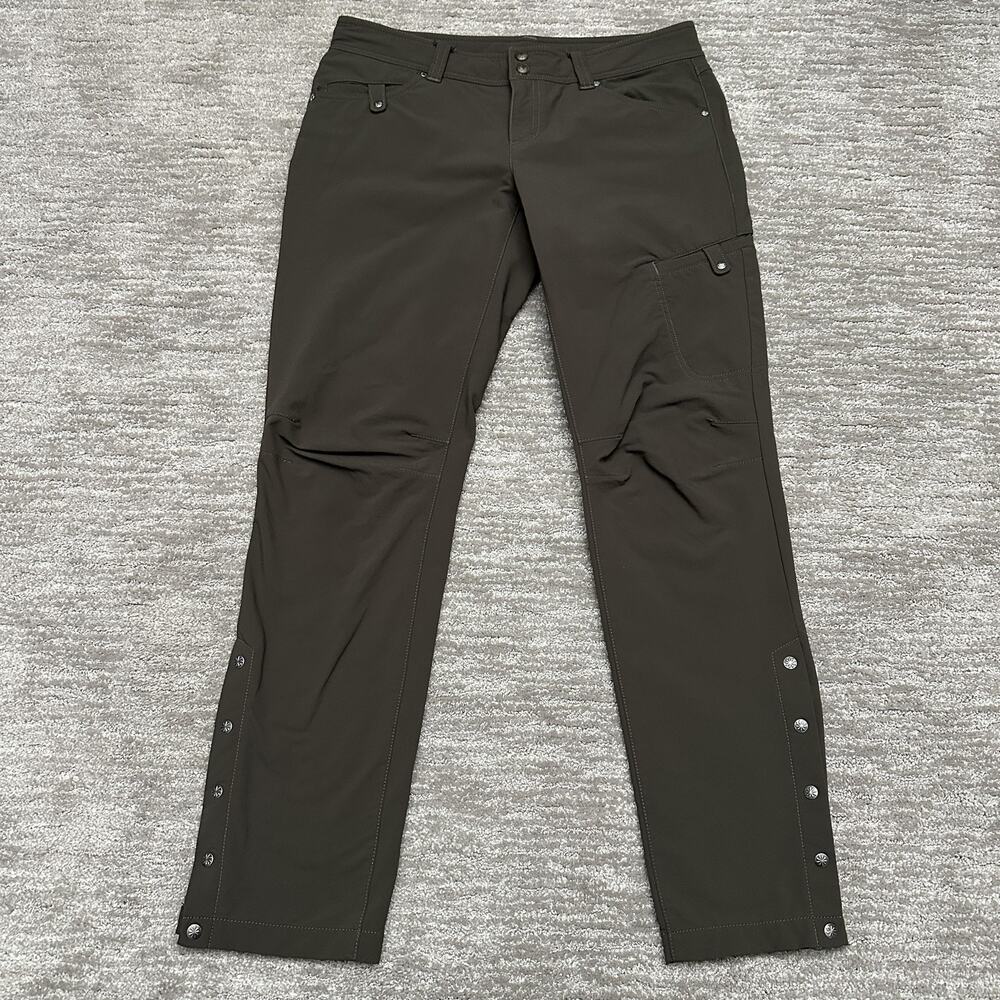 Athleta Pants Womens 10 Green Softshell Insulated Snow Pants Ski Hiking Lined